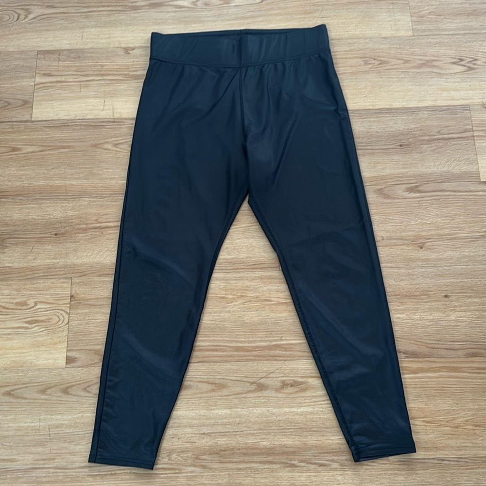 Target Womens Black Faux Leather Leggings XL Chic Classic Pullon Neutral